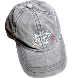 Holiday Christmas Calories Don't Count Hat David and Young  Ball Cap Holidaycore